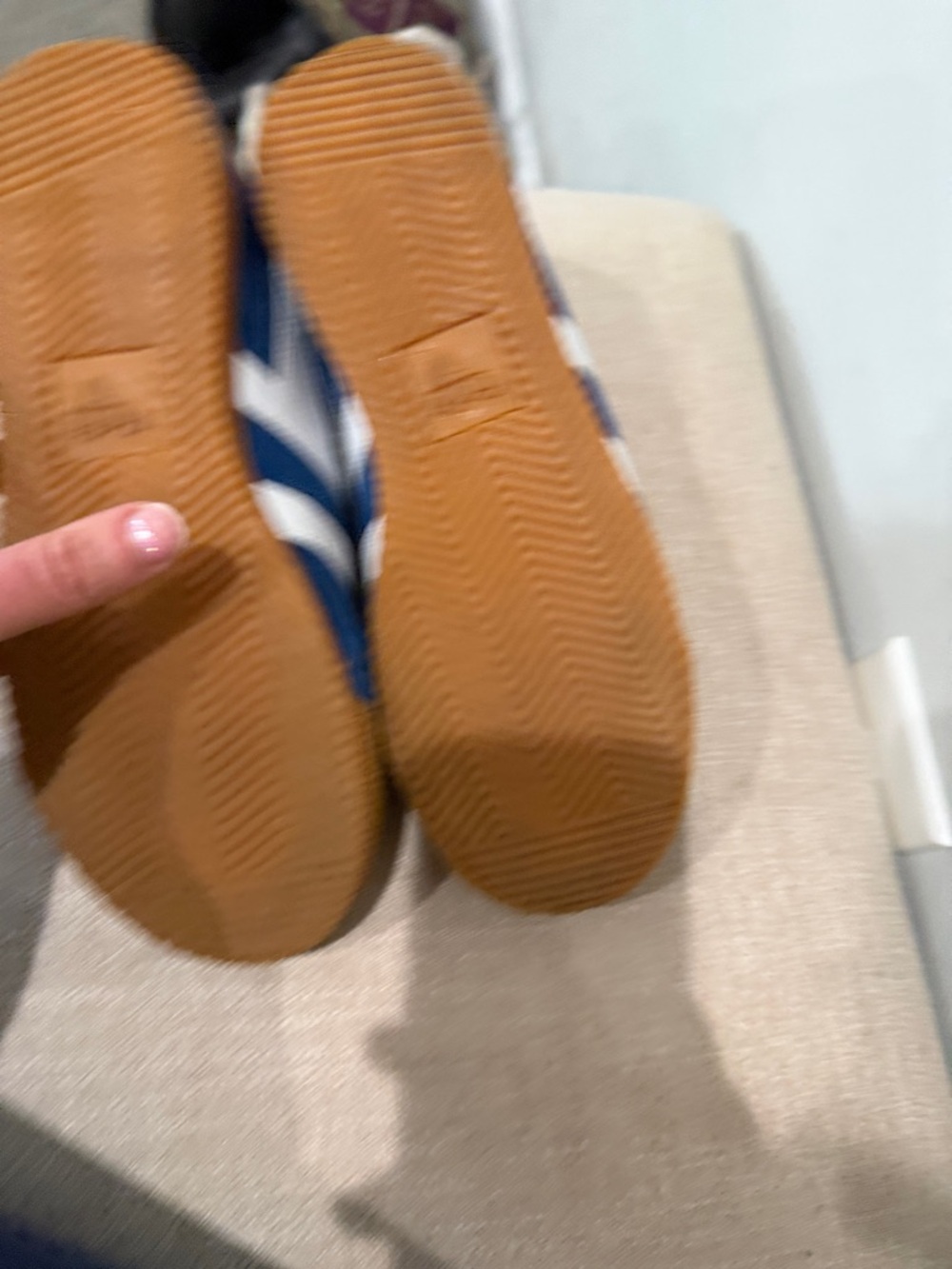 Gola Blue Suede Sneakers with White Stripes - Picture 2 of 8